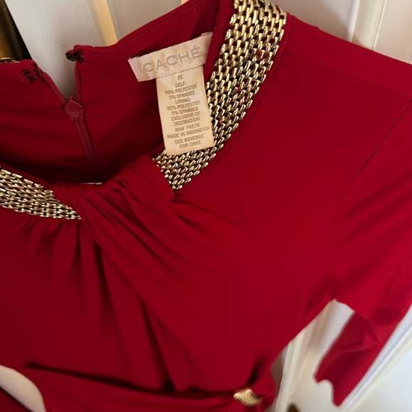 Slim fit Dressy red dress size Xs - Picture 2 of 3